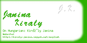 janina kiraly business card